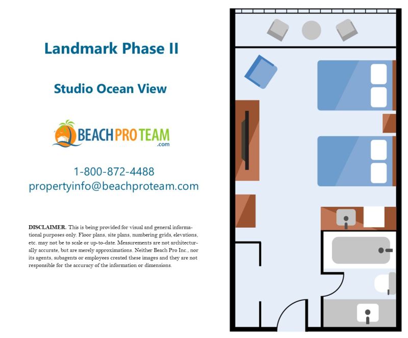	Landmark Resort Floor Plan D - Studio Ocean View